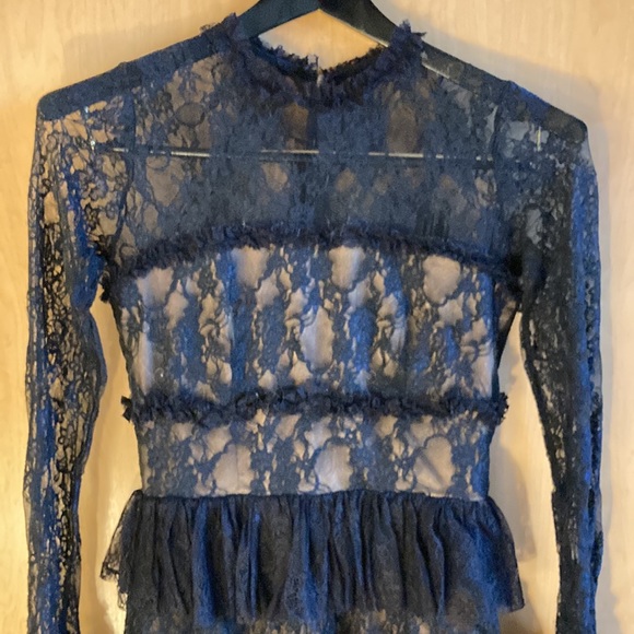 Bailey 44 size 8 Navy Blue Lace Dress - Picture 5 of 12